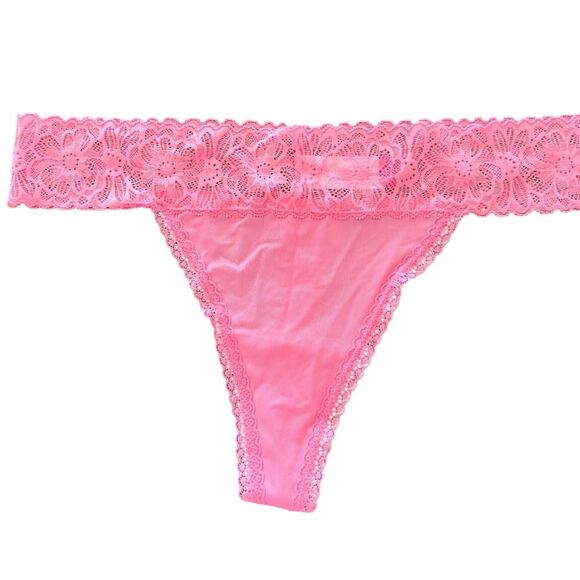 No Boundaries Pink Lace Trim Panties - Picture 1 of 6
